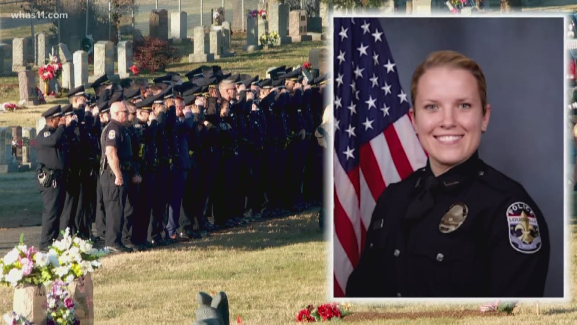 Dozens of officers saluted their fallen colleague one year to the day of her passing.