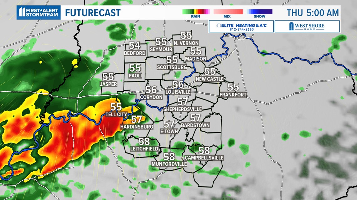 Potential for severe weather, light snow in Kentuckiana