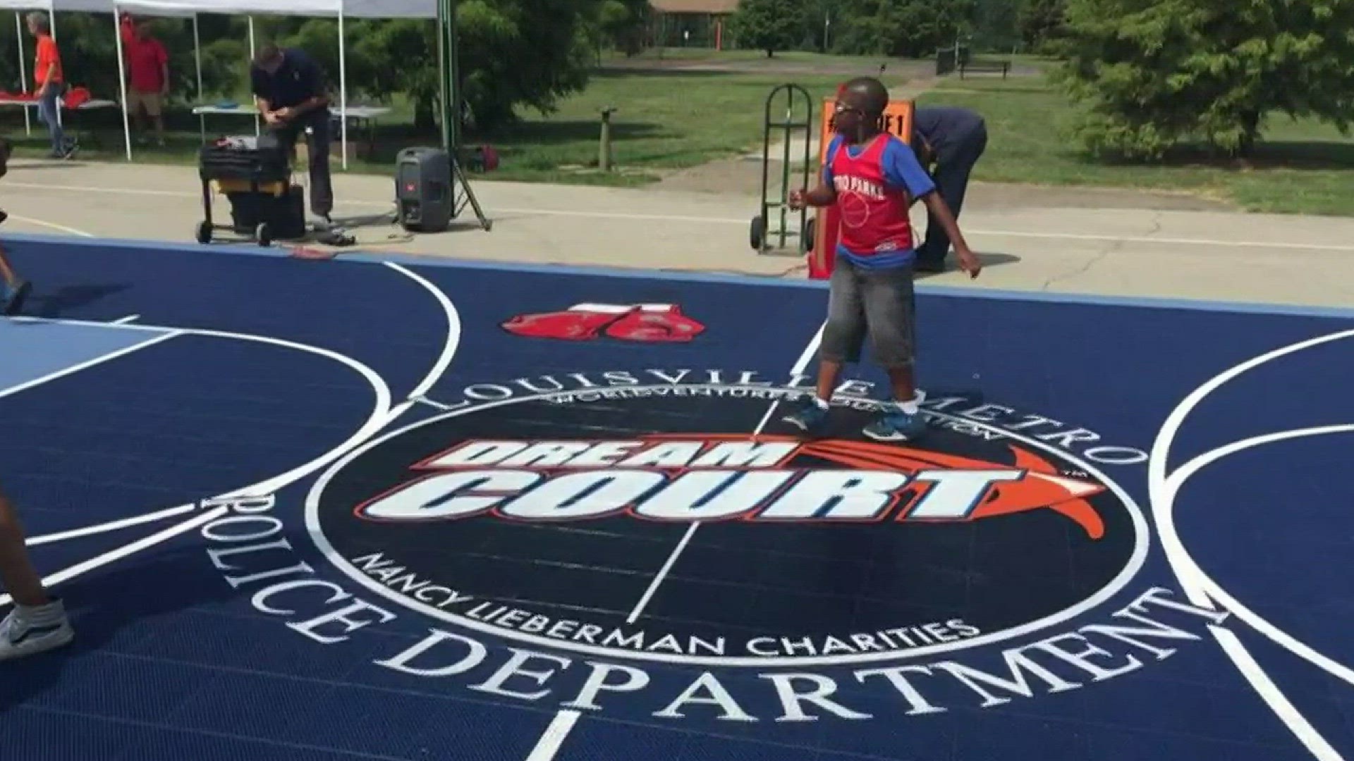 The dream court officially opened at Russell Lee Park Tuesday afternoon. Nancy Lieberman Charities teamed up with the Louisville Metro Police to make it happen.