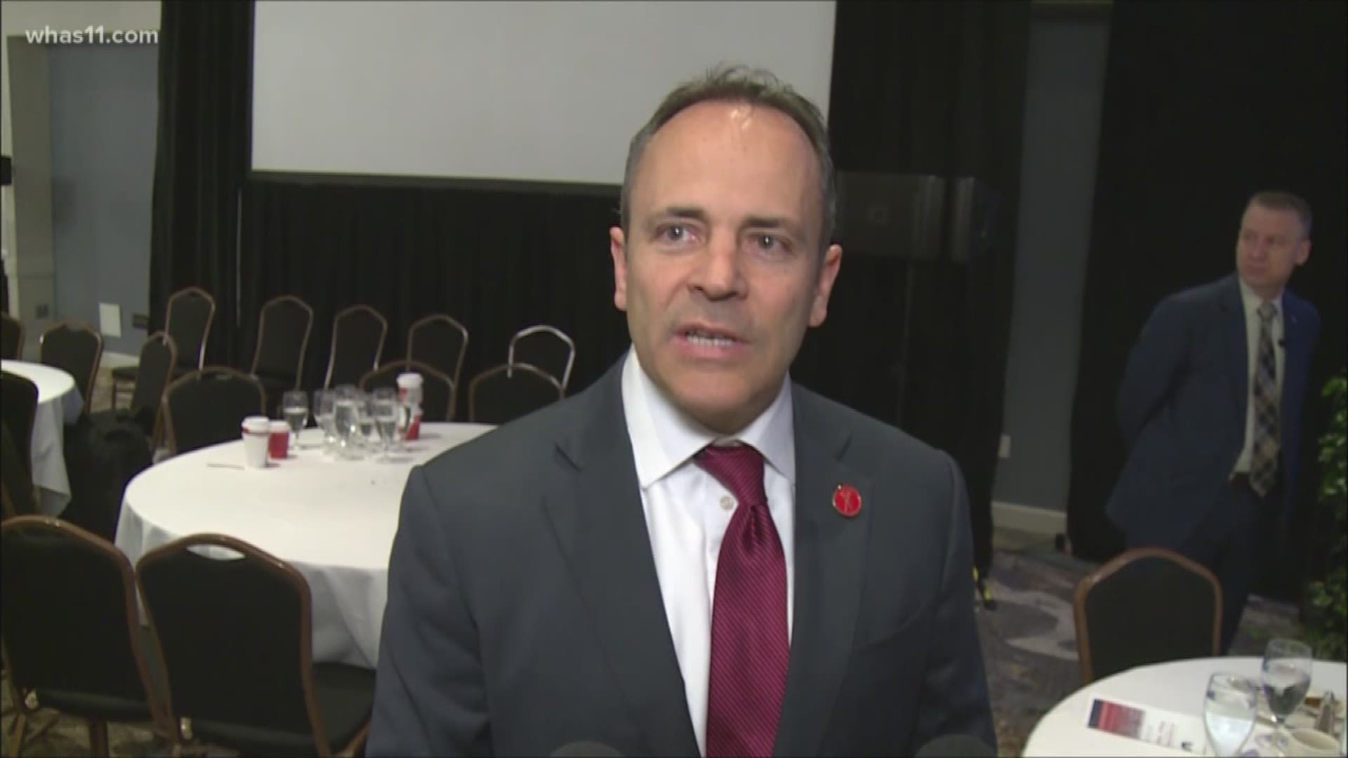 A challenge from Governor Matt Bevin to Kentucky faith communities, "step up" and help foster kids. On March 18, hundreds gathered at the annual prayer breakfast; afterward, he answered a question by Political Editor Chris Williams, with a question in return, "What are people going to church for?"