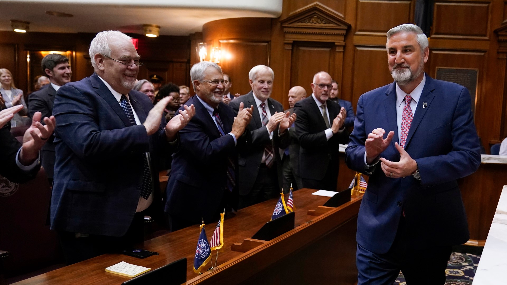 Gov. Eric Holcomb told legislators that the state has the “financial wherewithal” to pay for the proposals and still have an annual budget surplus.