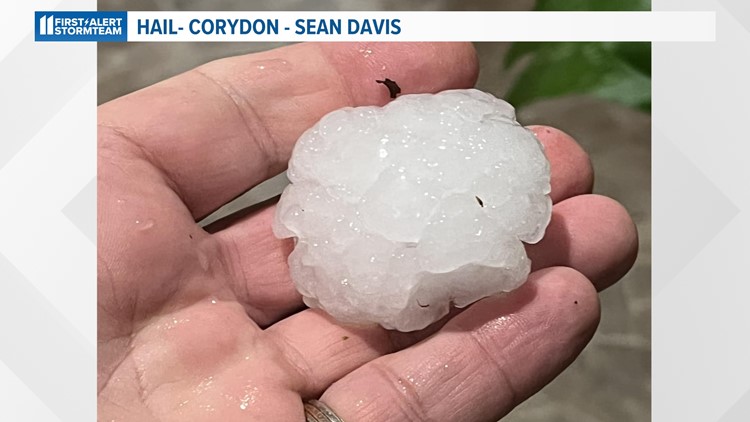 PHOTOS: Hail reports from Louisville to Corydon earlier this morning