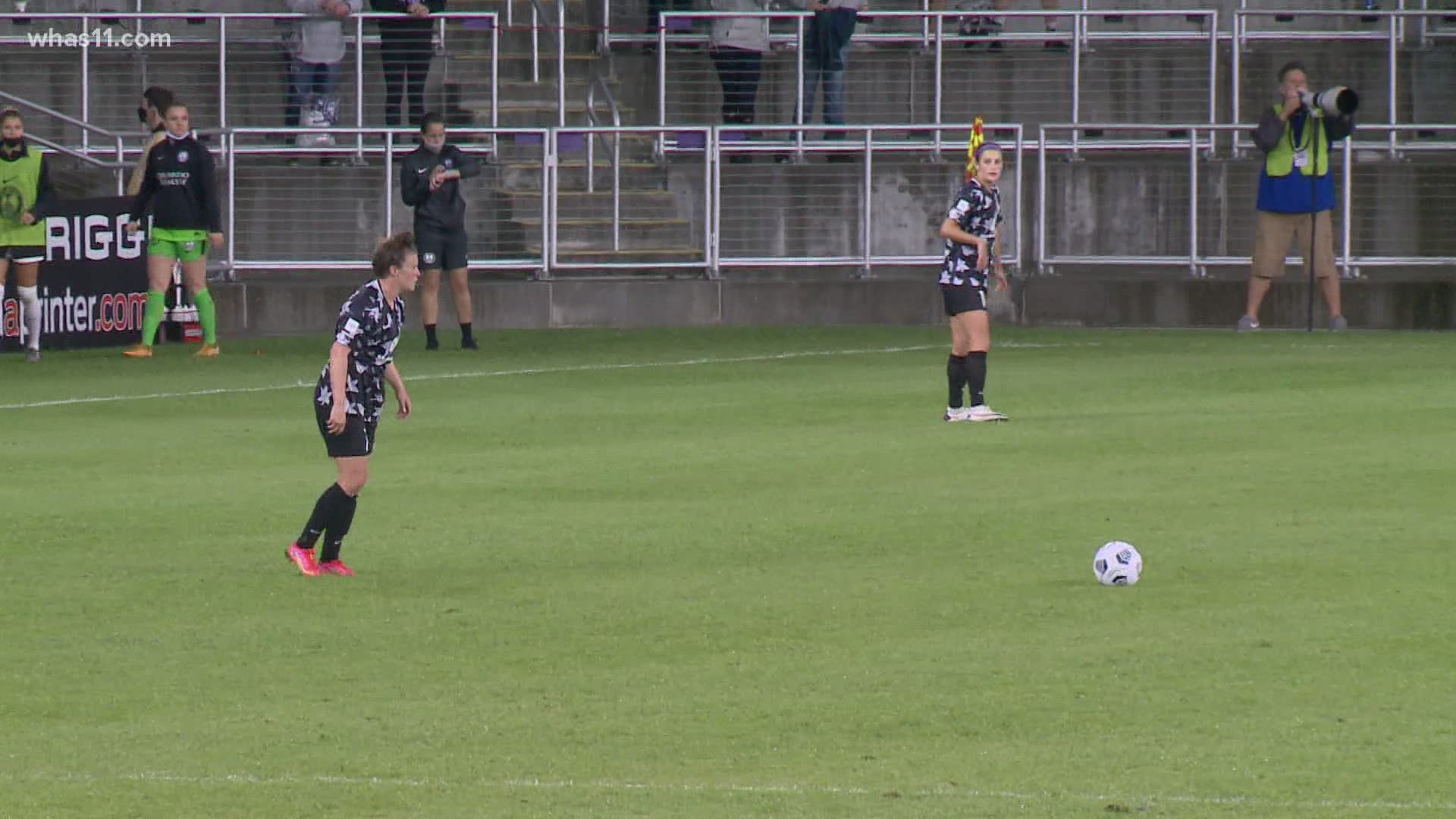 5,300 fans watched as Racing Louisville took on the Orlando Pride during the NWSL Challenge Cup on Saturday.