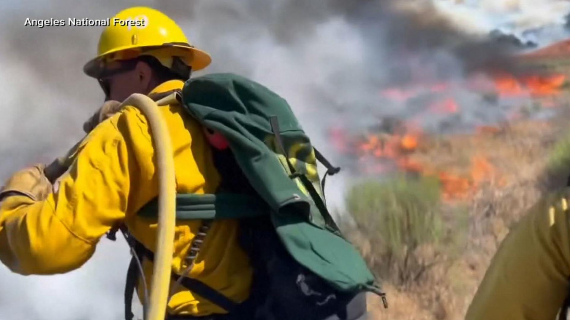 Excessive heat, dry conditions and gusting winds are fueling fires out west while extreme heat is moving east with some places receiving record temperatures.