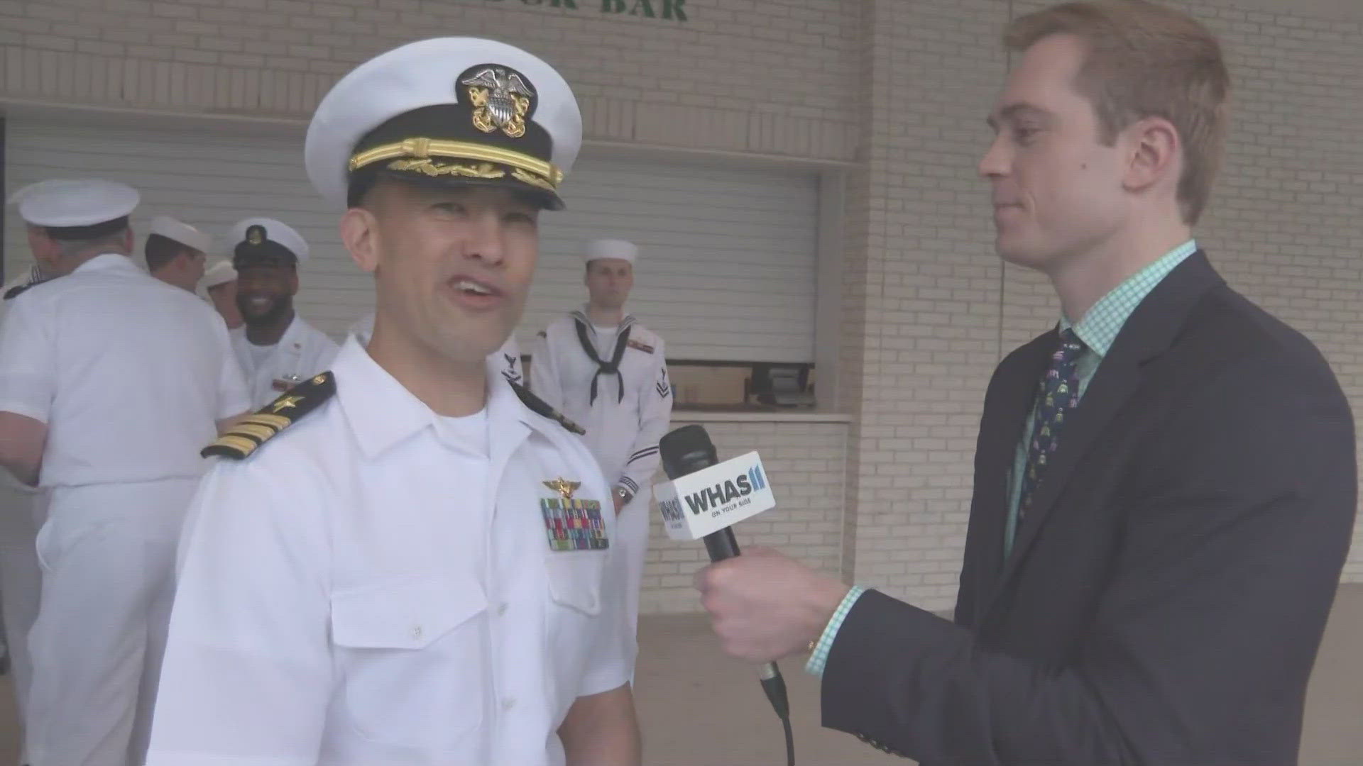 Reporter Travis Breese speaks with Commander Craig Wong about their role in the 150th Kentucky Derby.