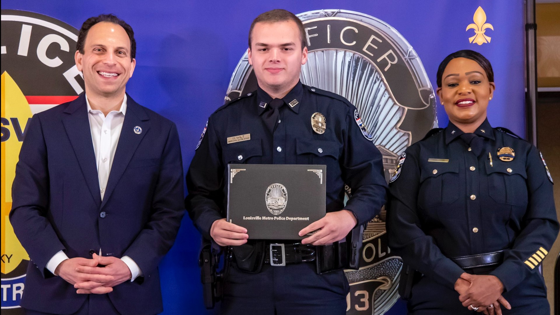 Officer Nickolas Wilt, a new officer to the LMPD, ran towards the gunfire to save lives, police said.