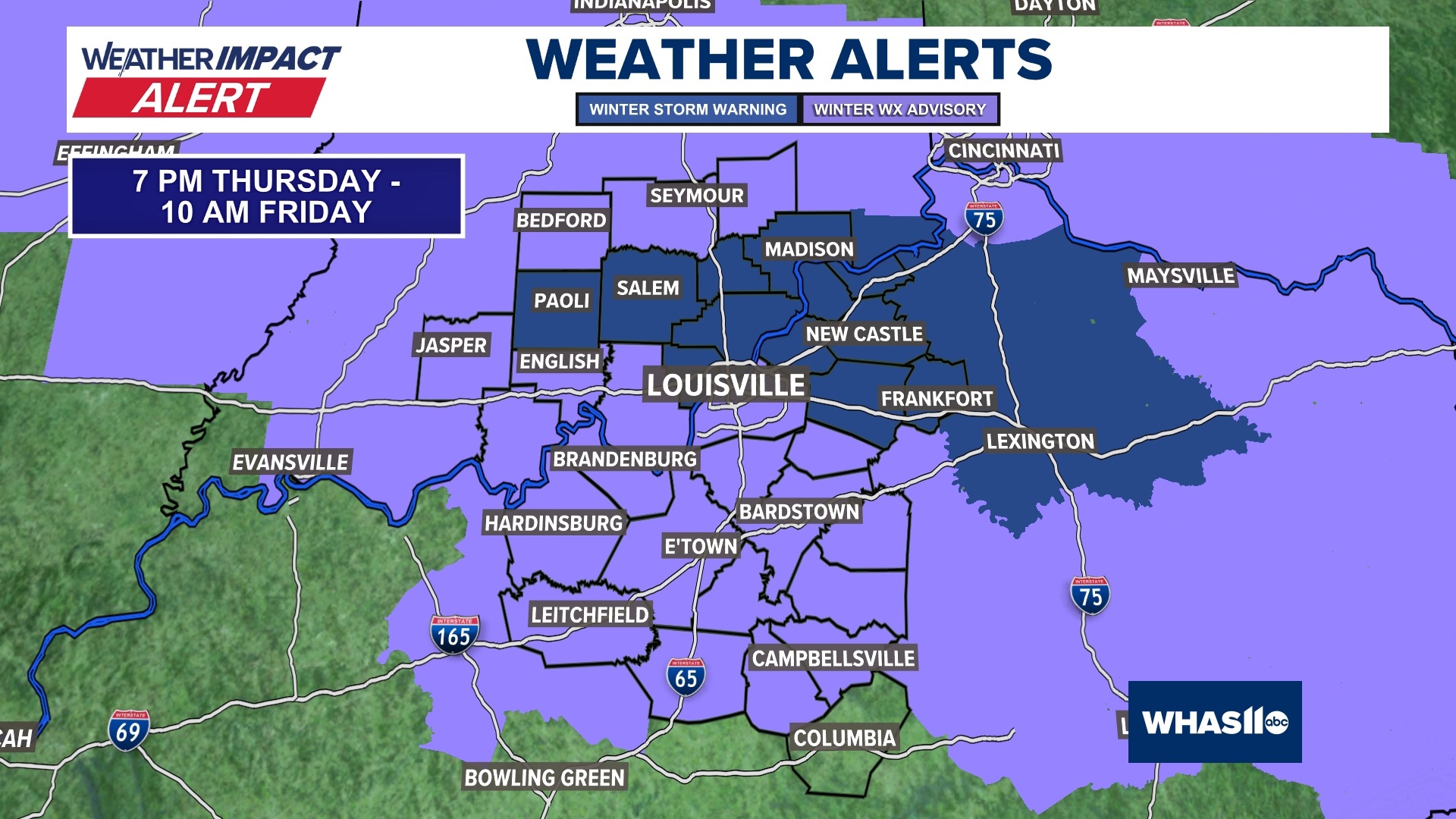 Accumulating snow and dangerous cold heading to Kentucky, Indiana ...