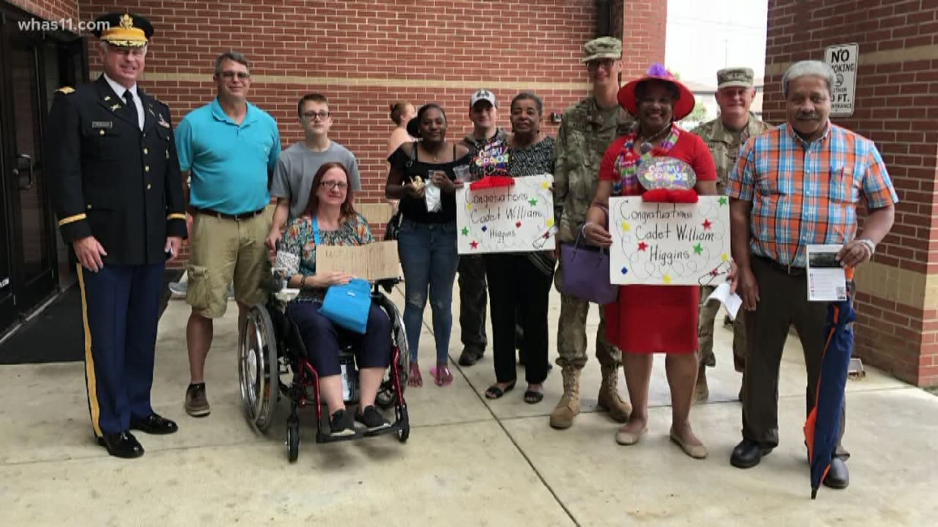 "Several of us wanted to show that he is part of a family here and show our support. We wanted to let him know that his mother is proud of him." - Karl Truman Veteran's Club