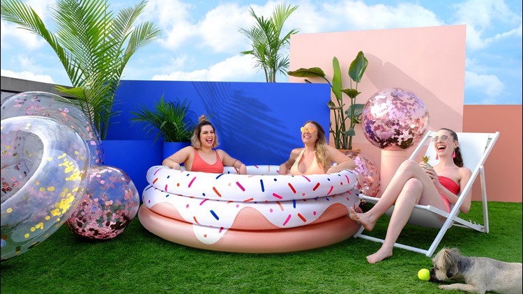 Minnidip LA VACA Inflatable Swimming Pool That's Banana Leaves Mini Dip 