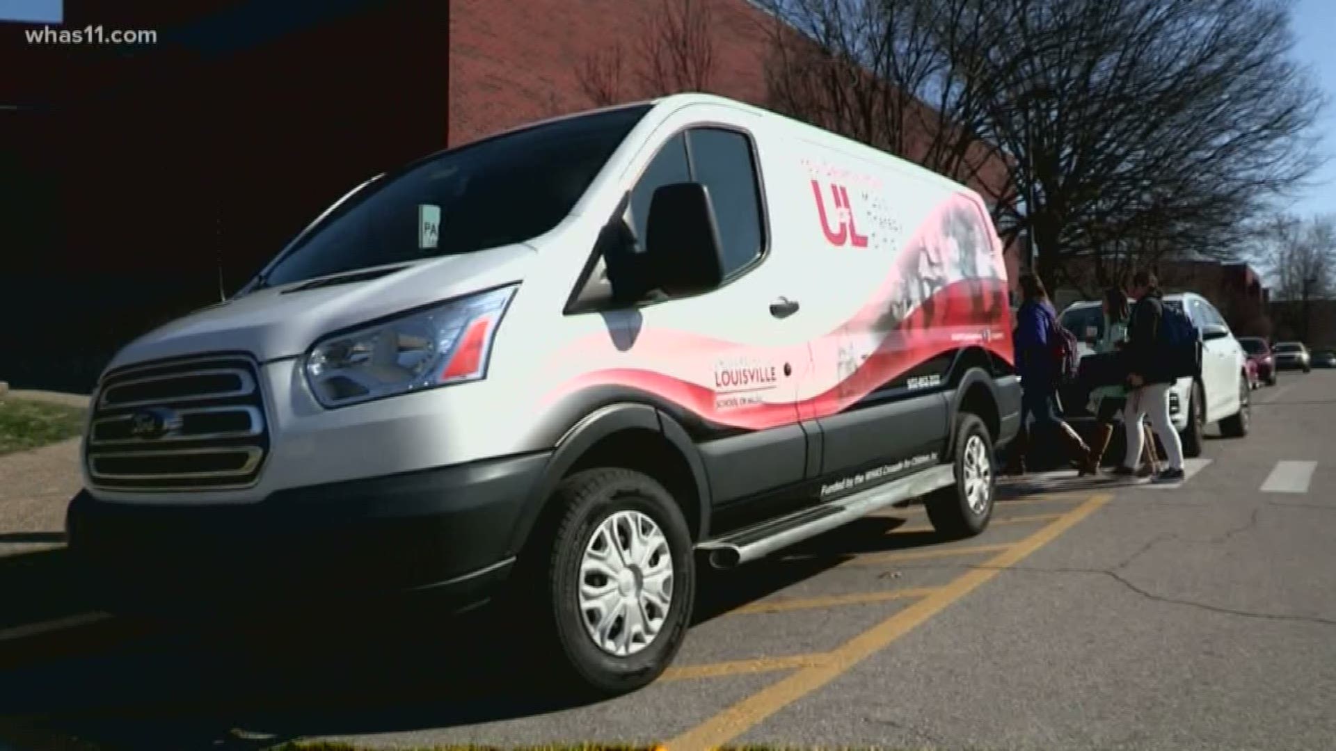 UofL's new music therapy van, funded buy the WHAS Crusade for Children, will help take services to children with special needs.