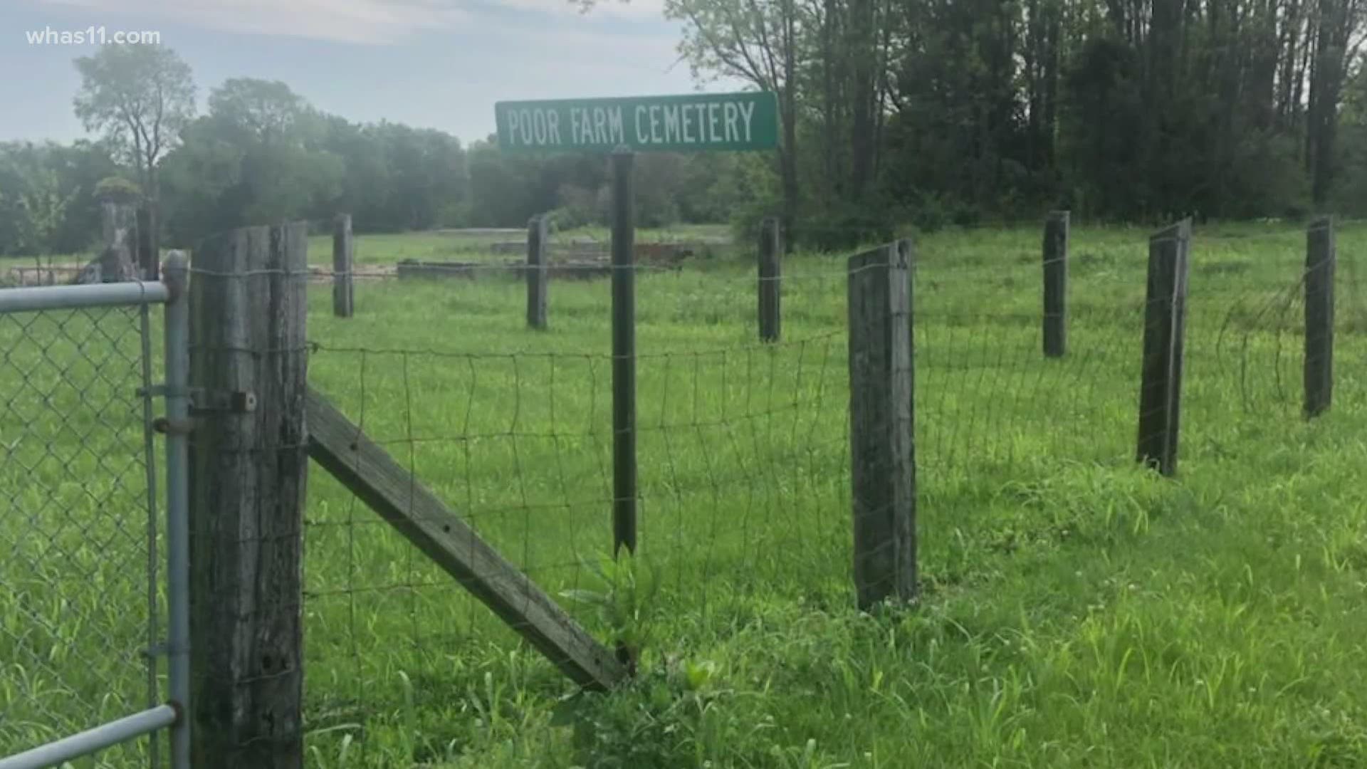 The owners of River Ridge Development Authority are relocating graves from the Poor Farm Cemetery to nearby Caldwell Cemetery to continue development.