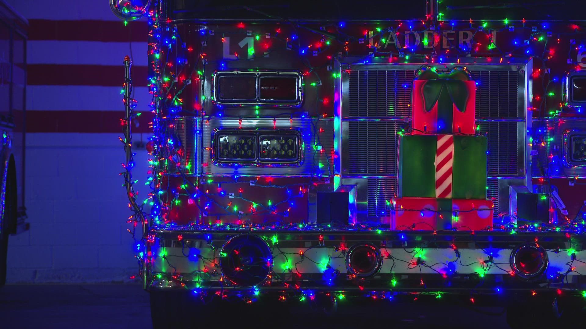 The department is preparing the truck with thousands of lights ahead of doing tours of various neighborhoods.