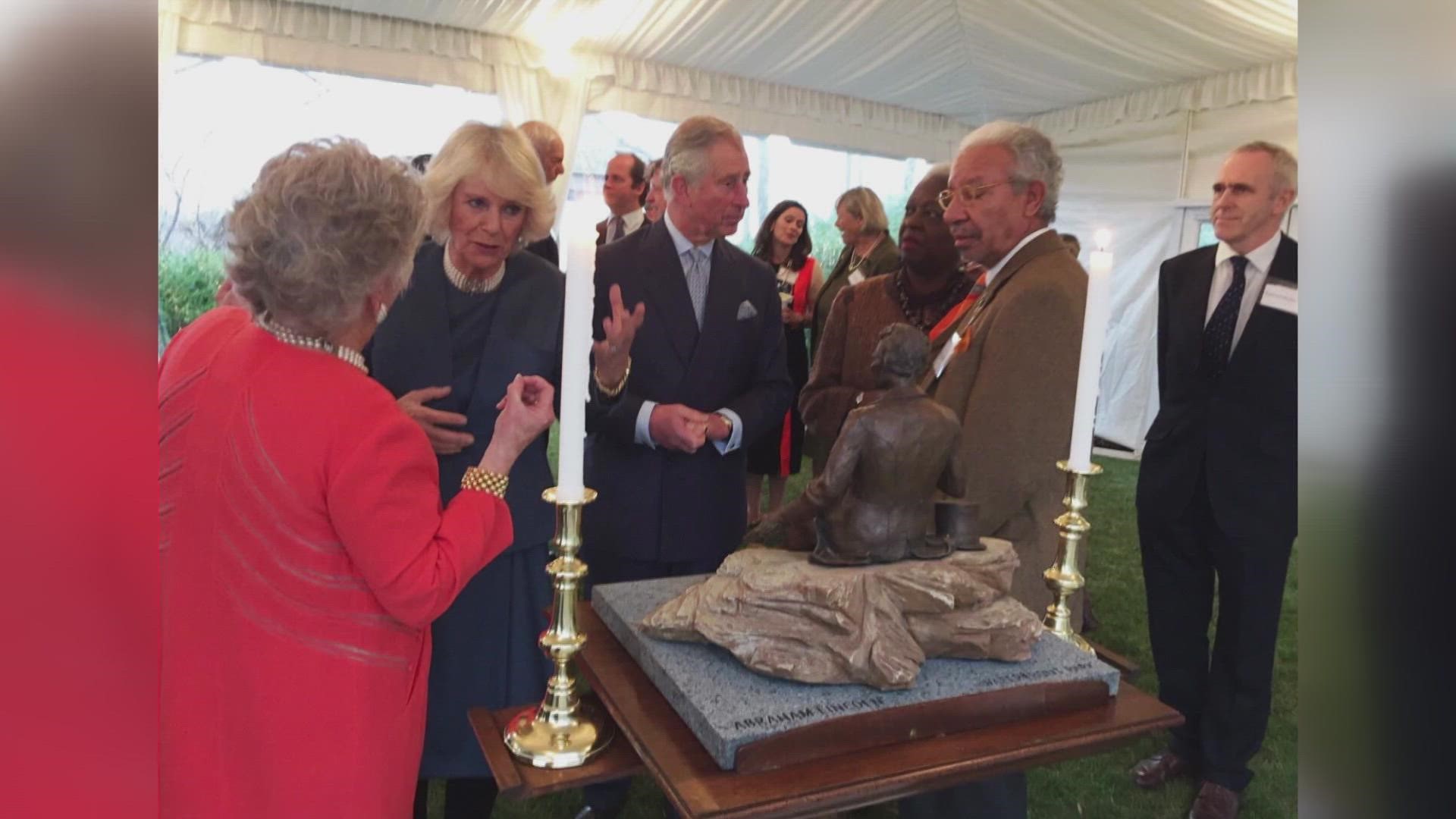 Ed Hamilton shared his experiences with talking with then-Prince Charles and how he and his wife were interested in his Lincoln sculpture.