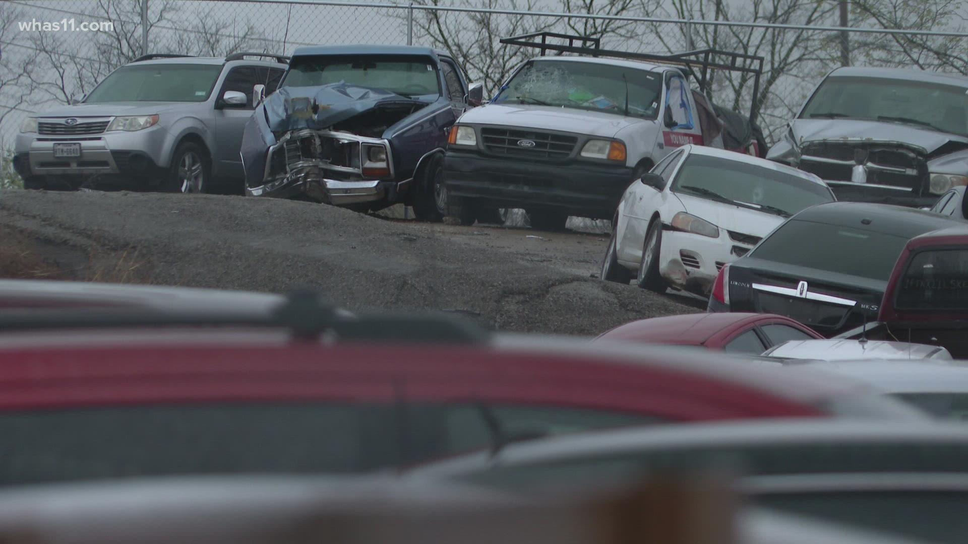 Louisville Maj. Emily McKinley said it's the latest effort to empty the overcrowded impound lot.