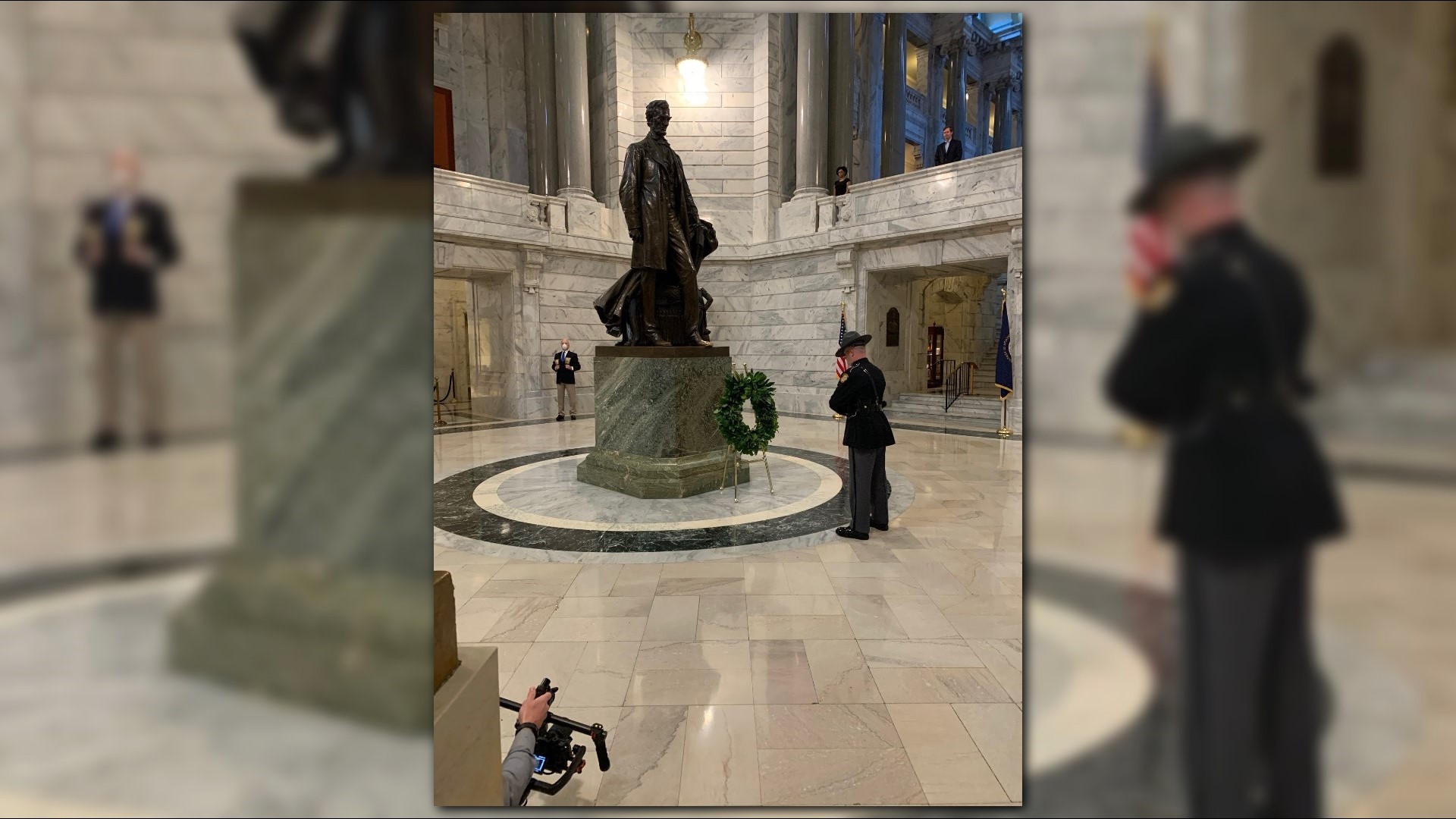 Wreath laying at Kentucky Capitol took place Tuesday, the morning after the Commonwealth’s death toll eclipsed 150 to coronavirus.