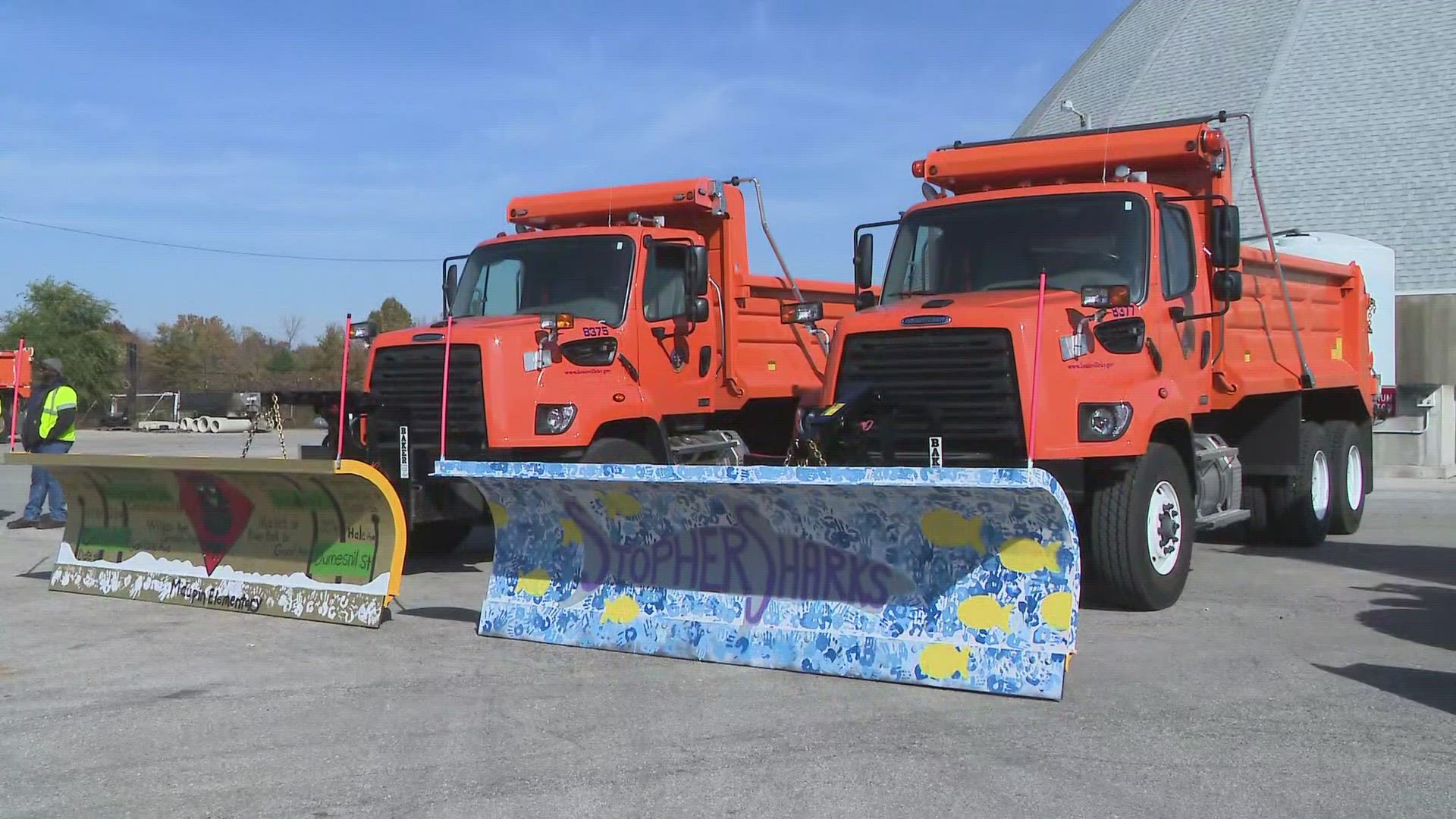 Three schools-- Maupin, Stonestreet and Stopher-- were chosen to decorate snow plows this year-- which will be used by Metro Snow Teams.