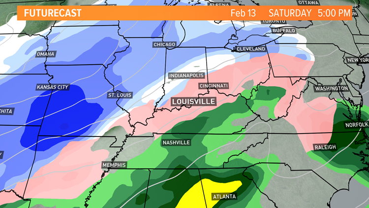 Timeline: Winter weather potential for the weekend