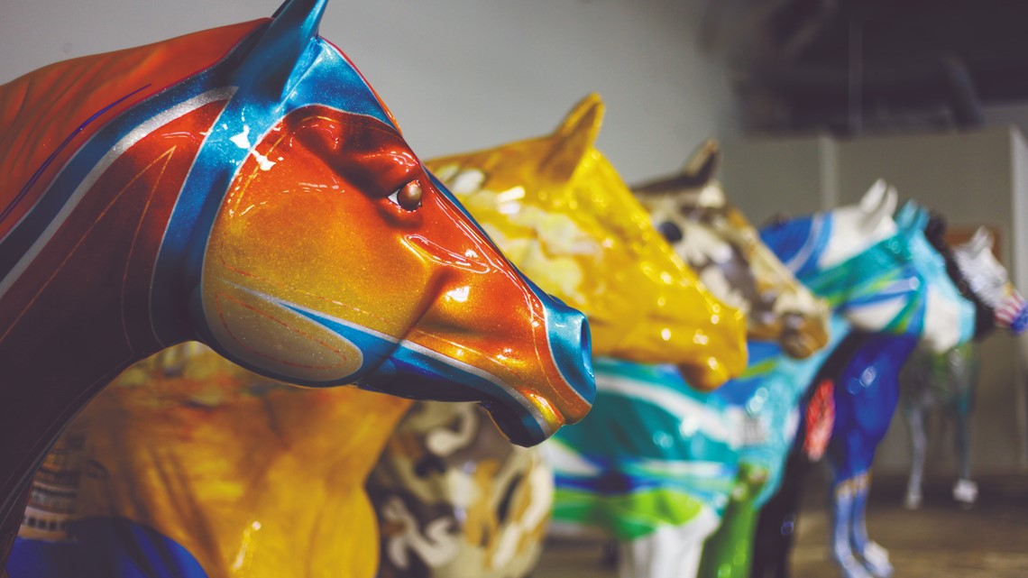 Colorful horses statues around Louisville; Here's what they are
