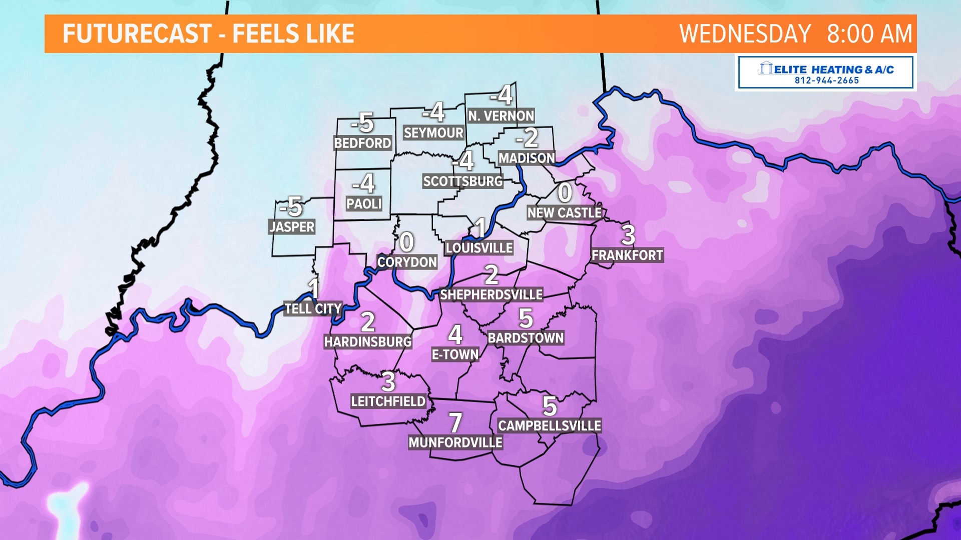 Temperatures should dip into the low teens early Wednesday with wind chills on either side of zero degrees.