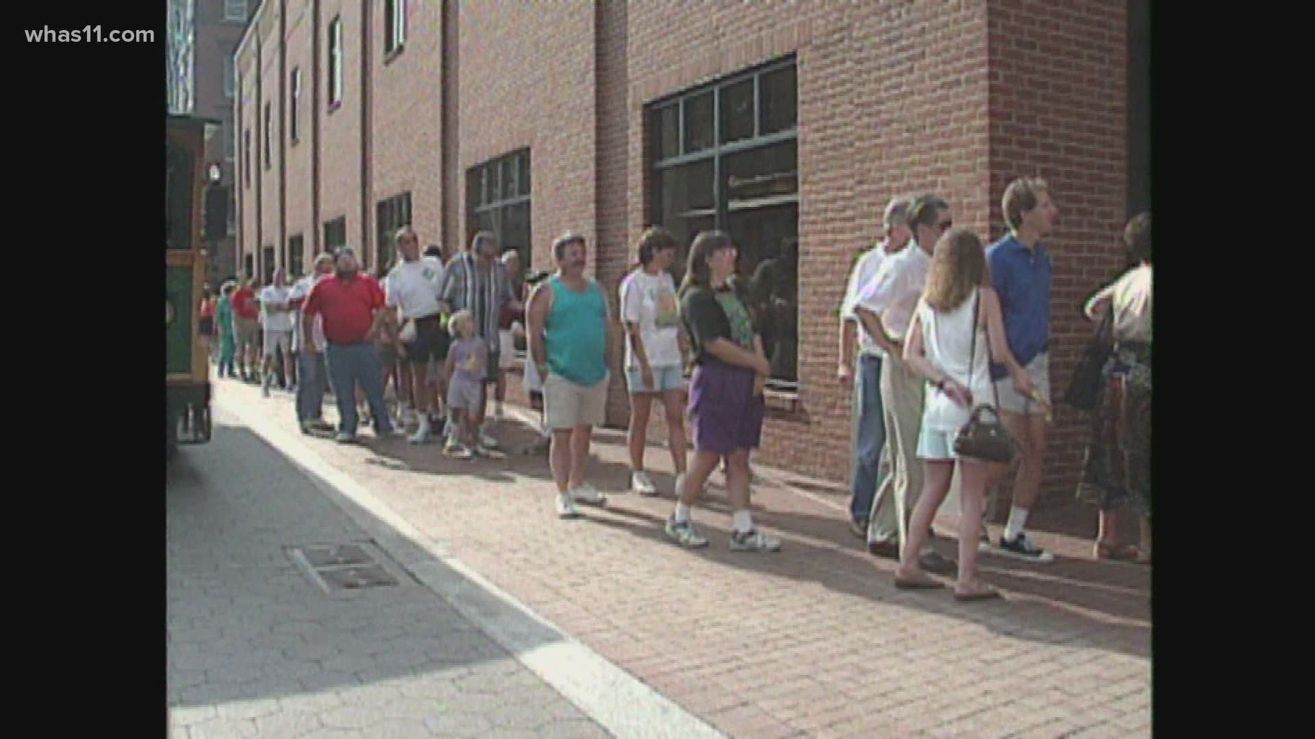 The Vault revisits the opening of the Louisville Slugger Museum in 1996.