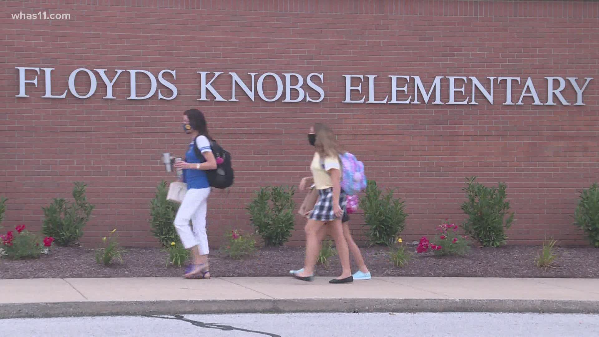 Parents and staff at New Albany-Floyd County Schools discuss the district's hybrid model and start of a new, different school year.
