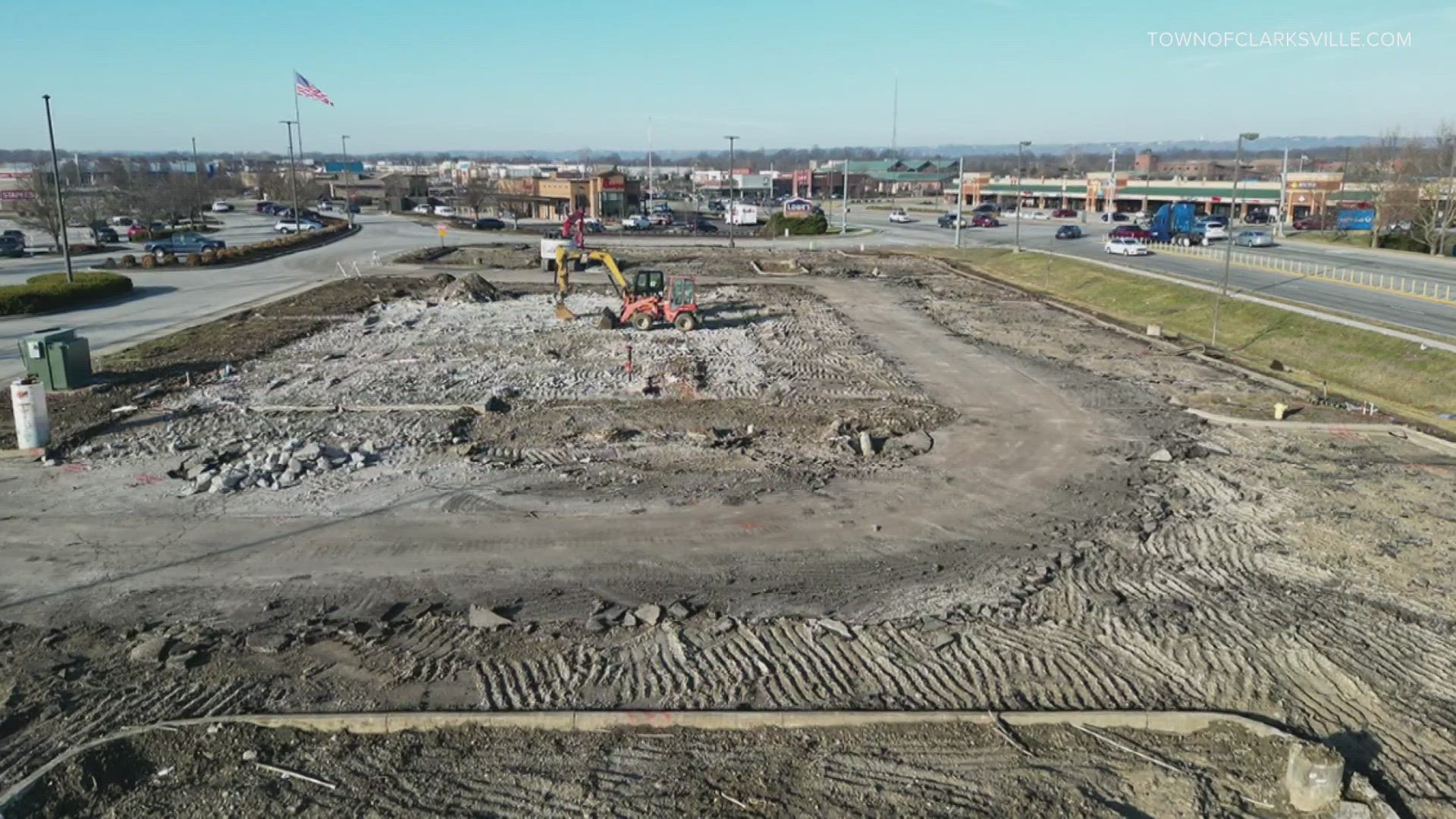 Construction is officially underway on the WaWa gas station in Clarksville.