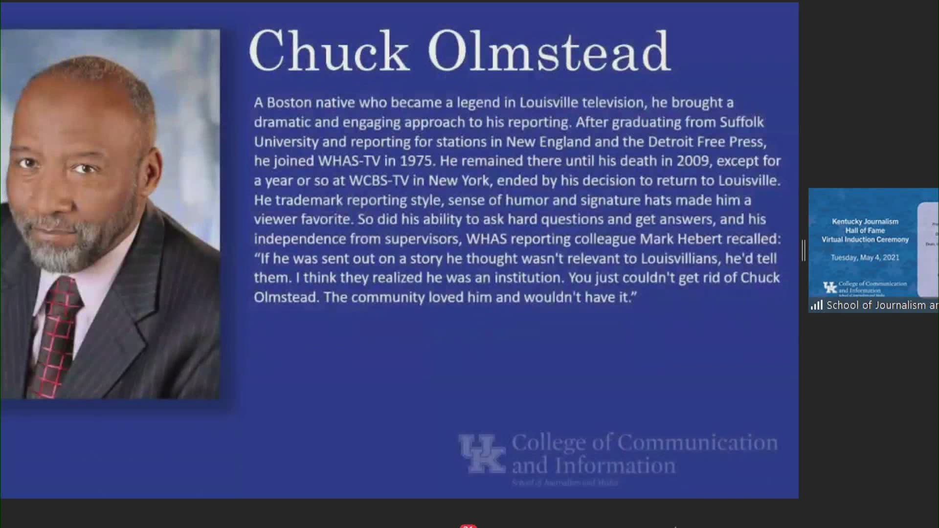 For more than 30 years, Chuck Olmstead's style of reporting engaged the community. His wife Candy and his sons speak about Chuck's journalism legacy.