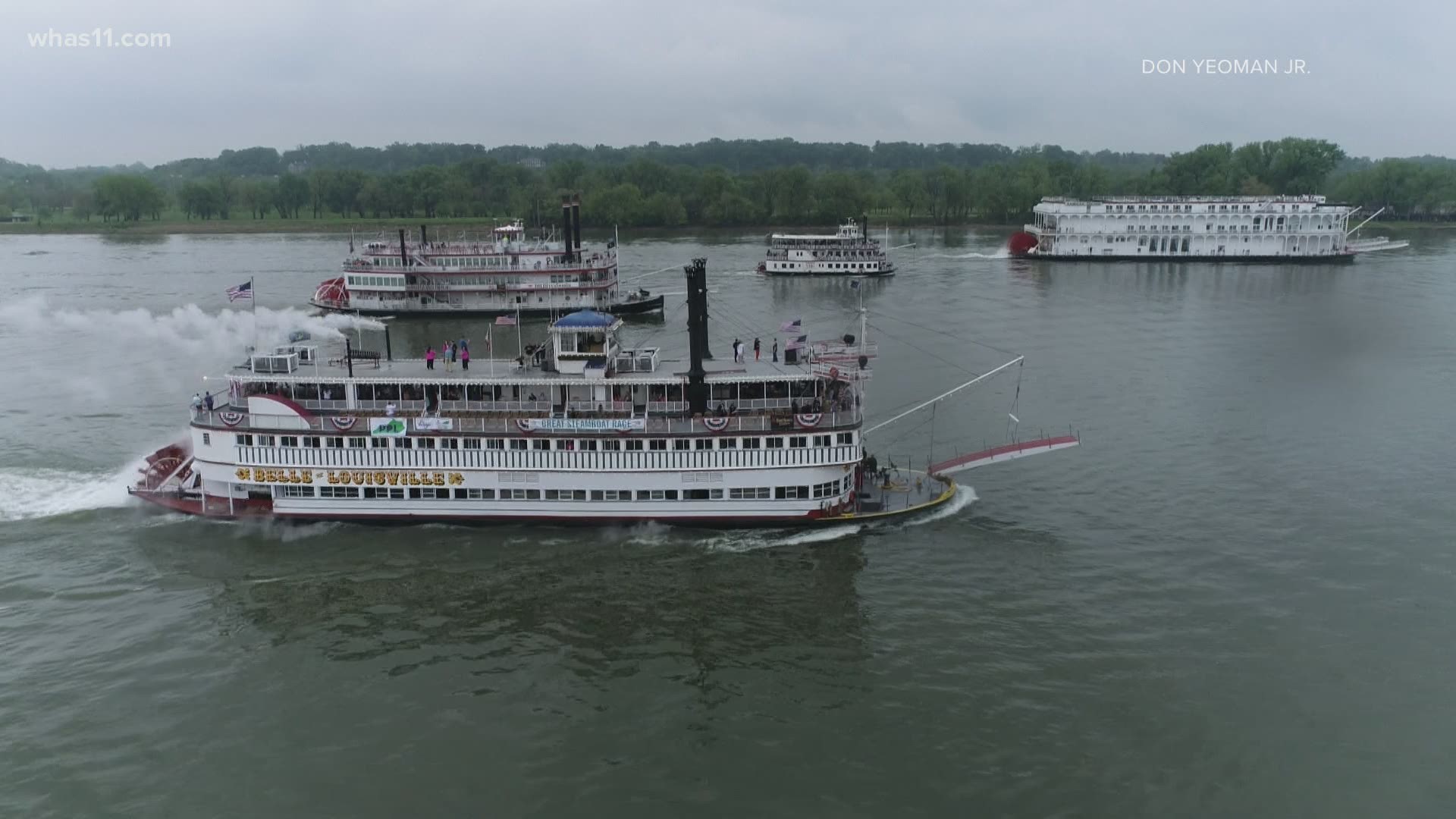 The Belle of Louisville is the winner of the silver antlers after this year's Great Steamboat Race.