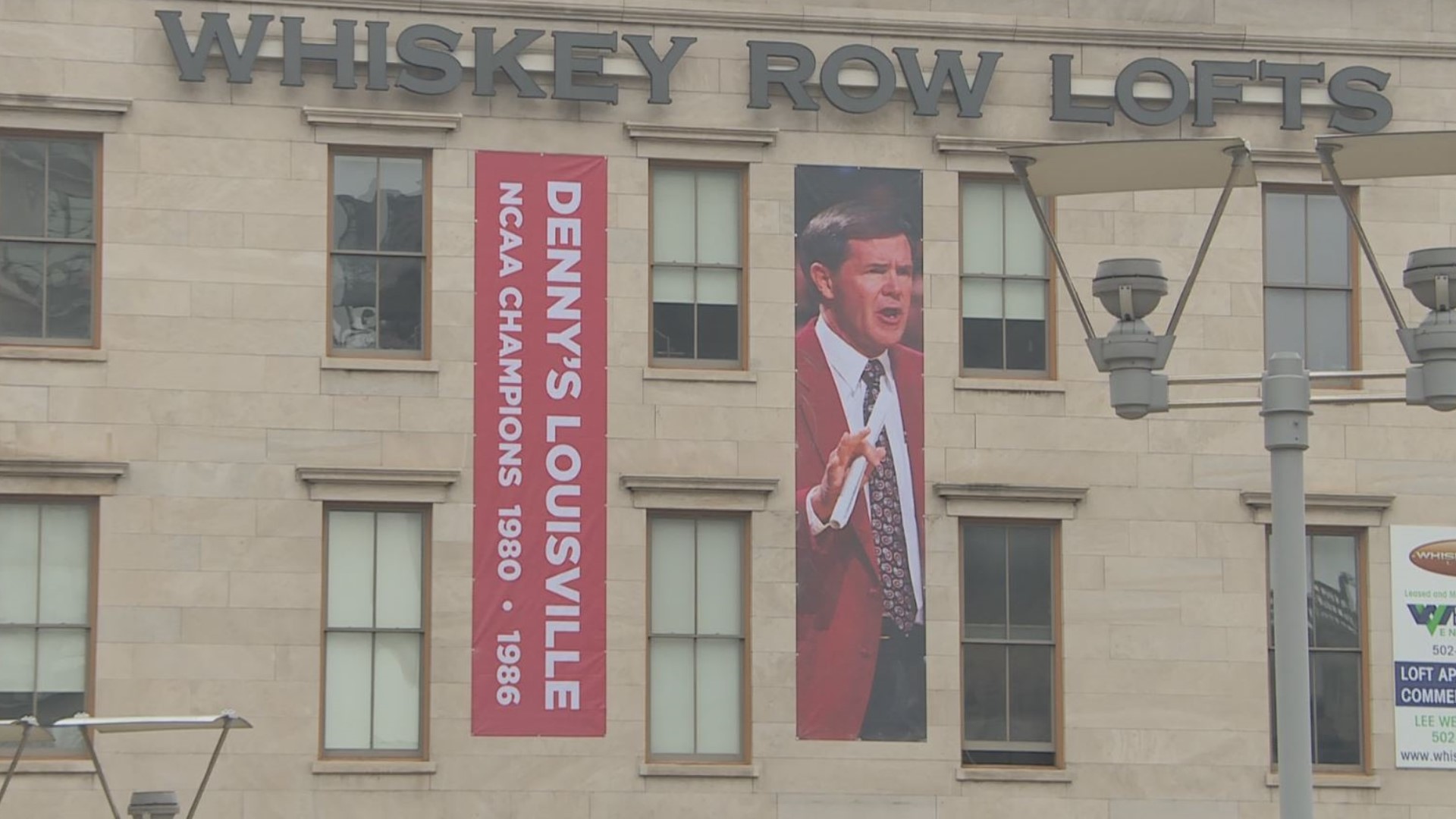 The Hall of Famer who earned two NCAA Championships while at the University of Louisville was honored with a "Hometown Hero" banner downtown near the KFC Yum! Center