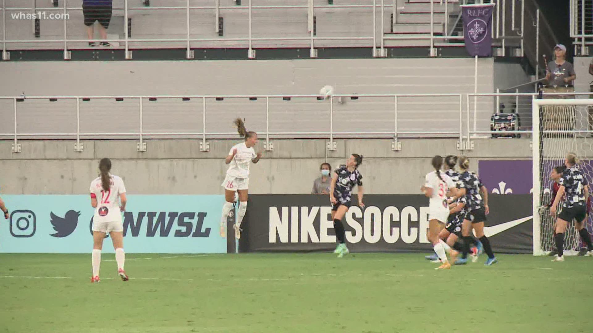 Racing Louisville lost 2-0 against Washington at Lynn Family Stadium