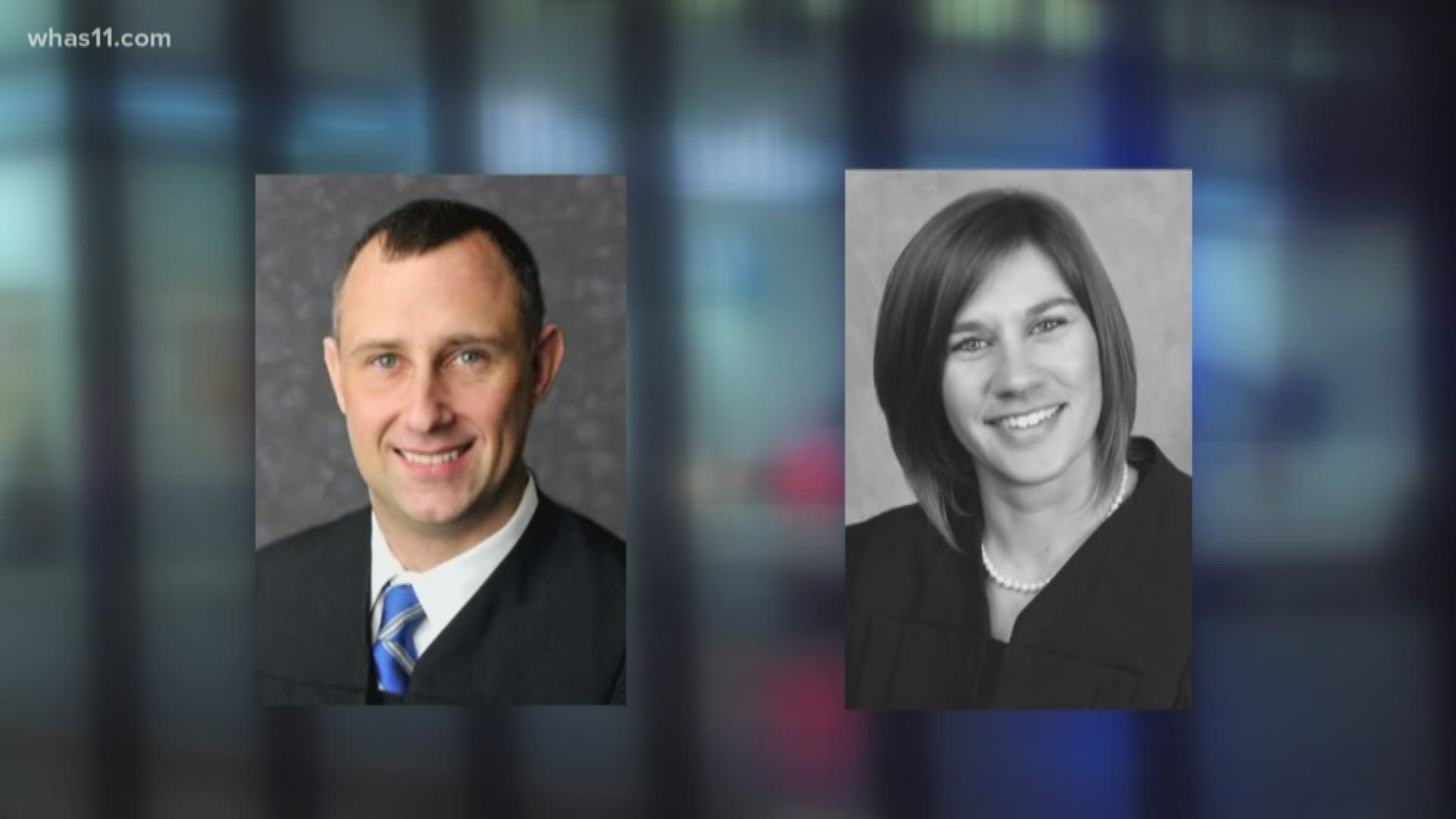 Clark County Circuit Court Judge Brad Jacobs and Crawford Circuit Judge Sabrina Bell were reinstated to the bench Monday.