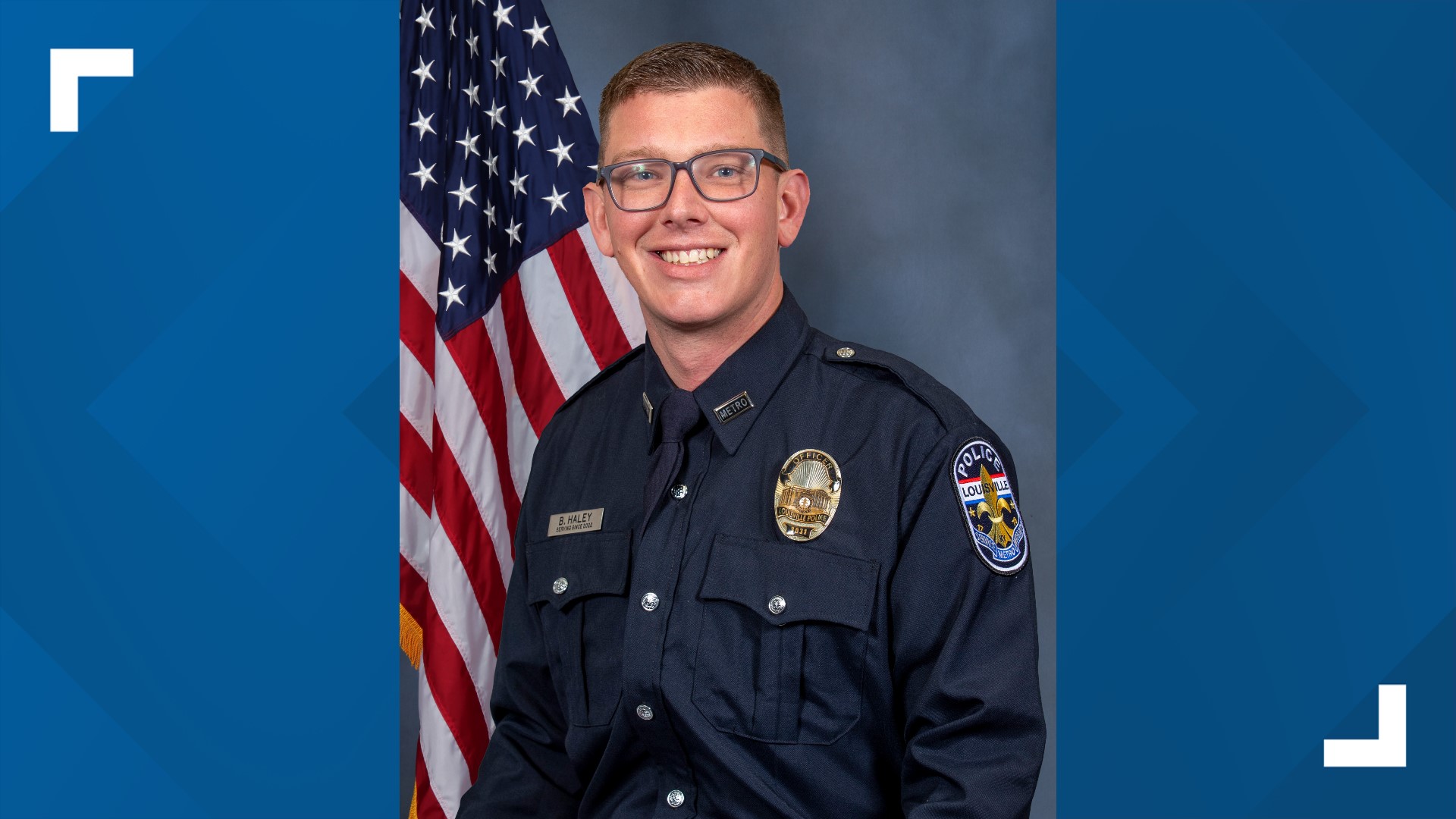 Officer Brandon Haley was doing a routine traffic stop at 2:30 a.m. Thursday when someone shot him in the upper torso from a nearby home.