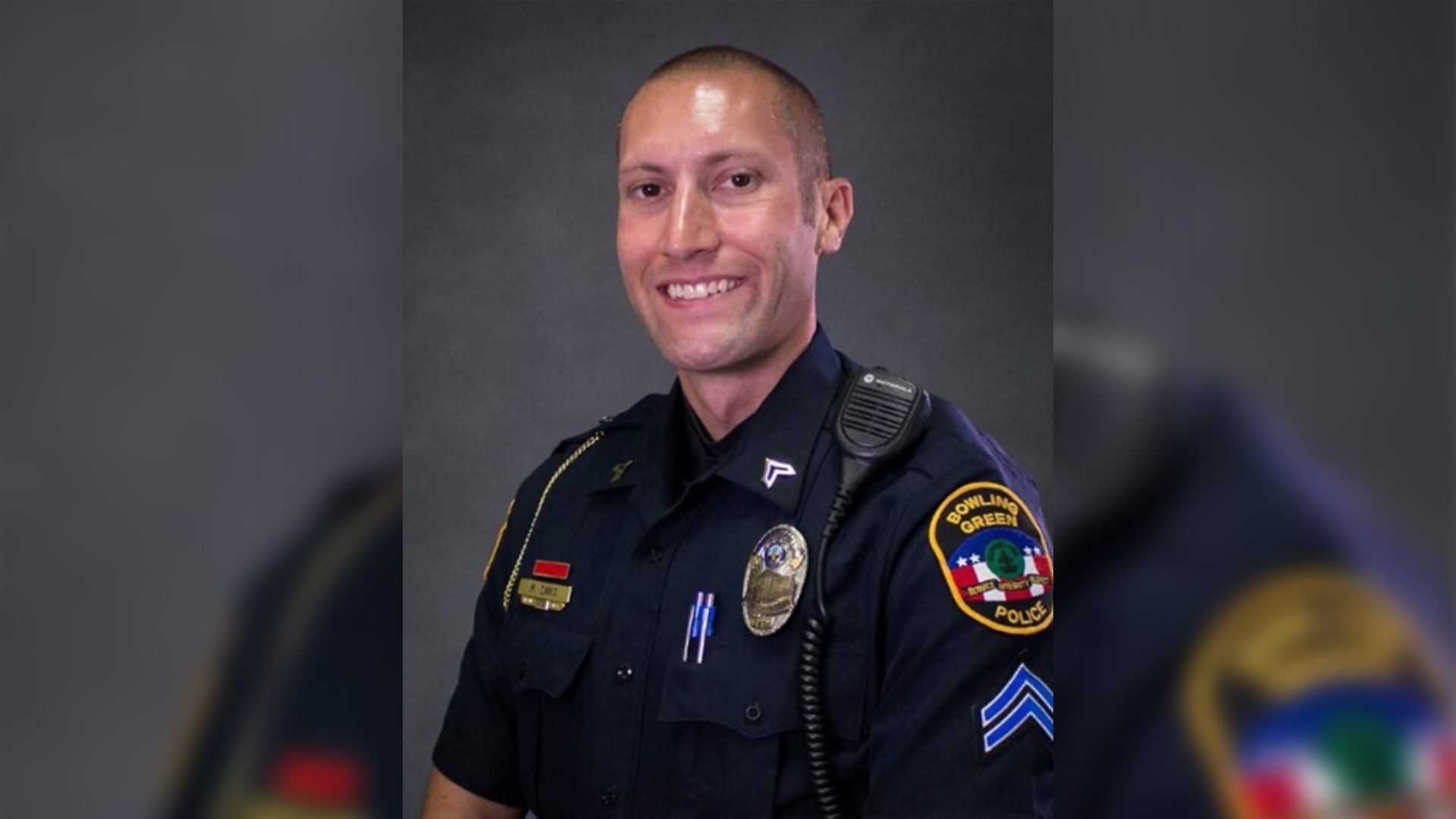 The Bowling Green police chief identified the officer as Matt Davis, saying he was shot several times.