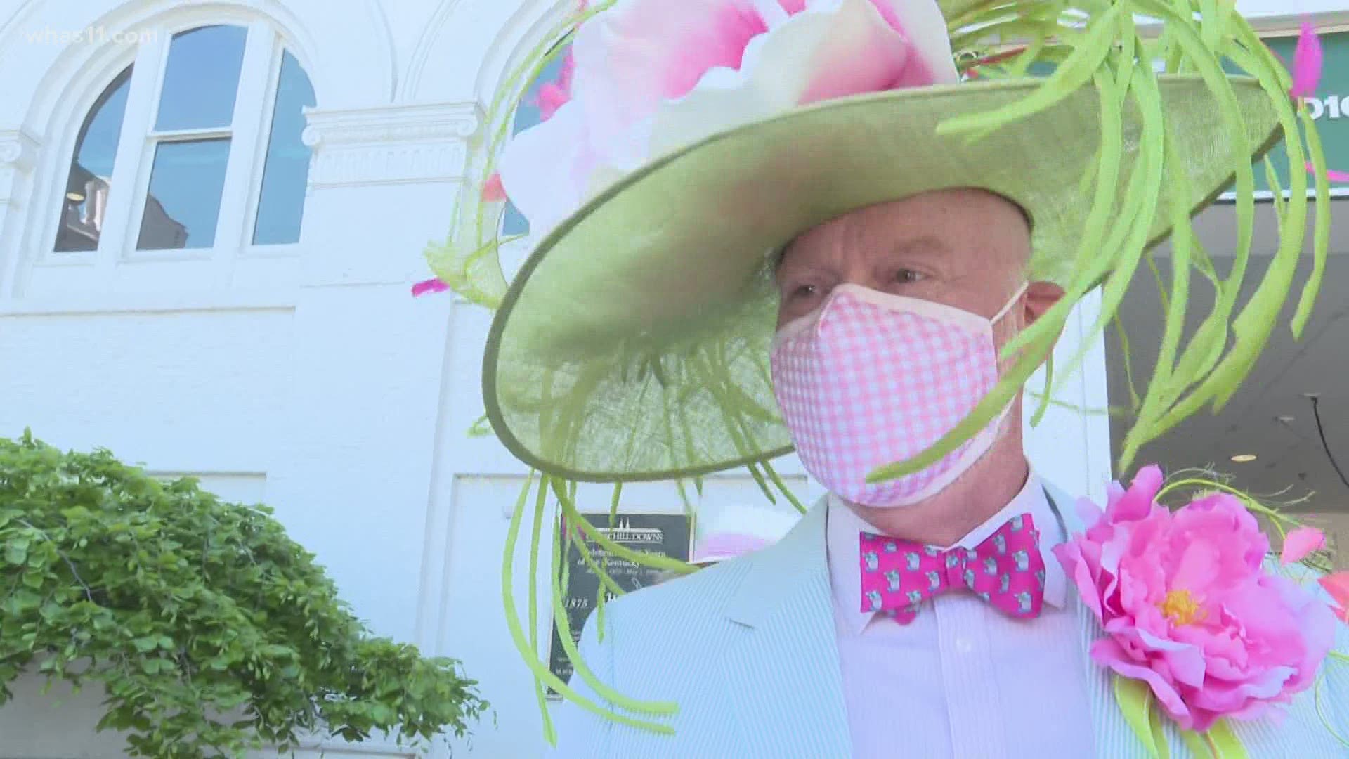 Fillies might be racing on the track for Oaks Day but Derby fashion is all the mood at Churchill Downs.