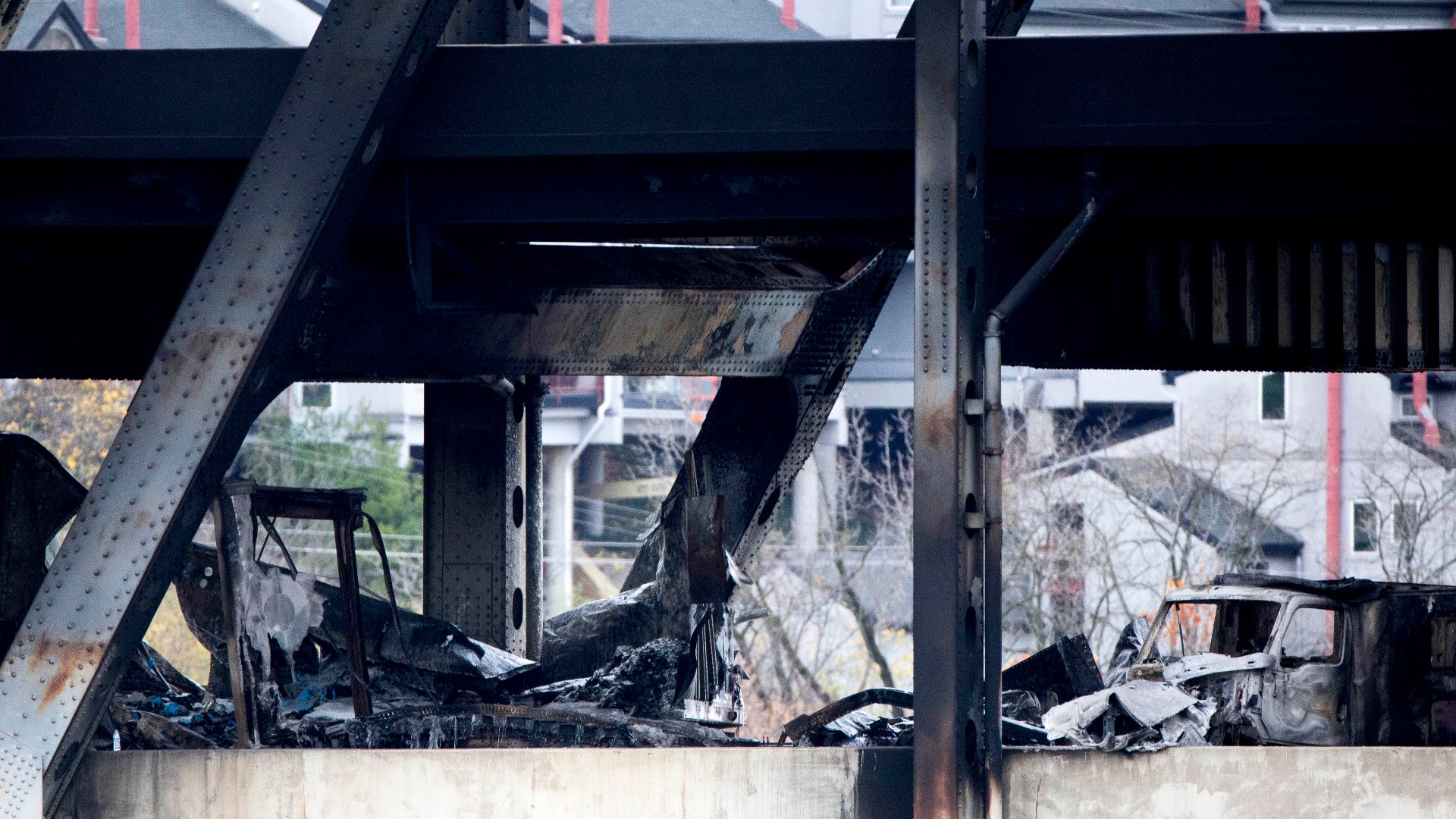 Brent Spence Bridge repairs have reached the halfway mark after a fiery semi crash three weeks ago. Crews have been able to remove parts damaged by the flames.