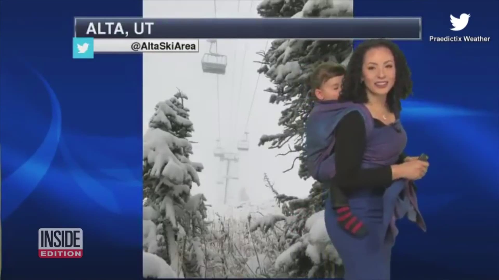 Minnesota meteorologist Susie Martin displayed her multitasking on air, showing a mother's work is truly never done.