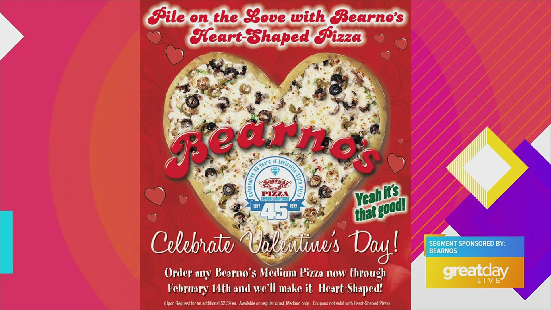 Celebrate Valentine's Day with a heartshaped pizza from Bearnos