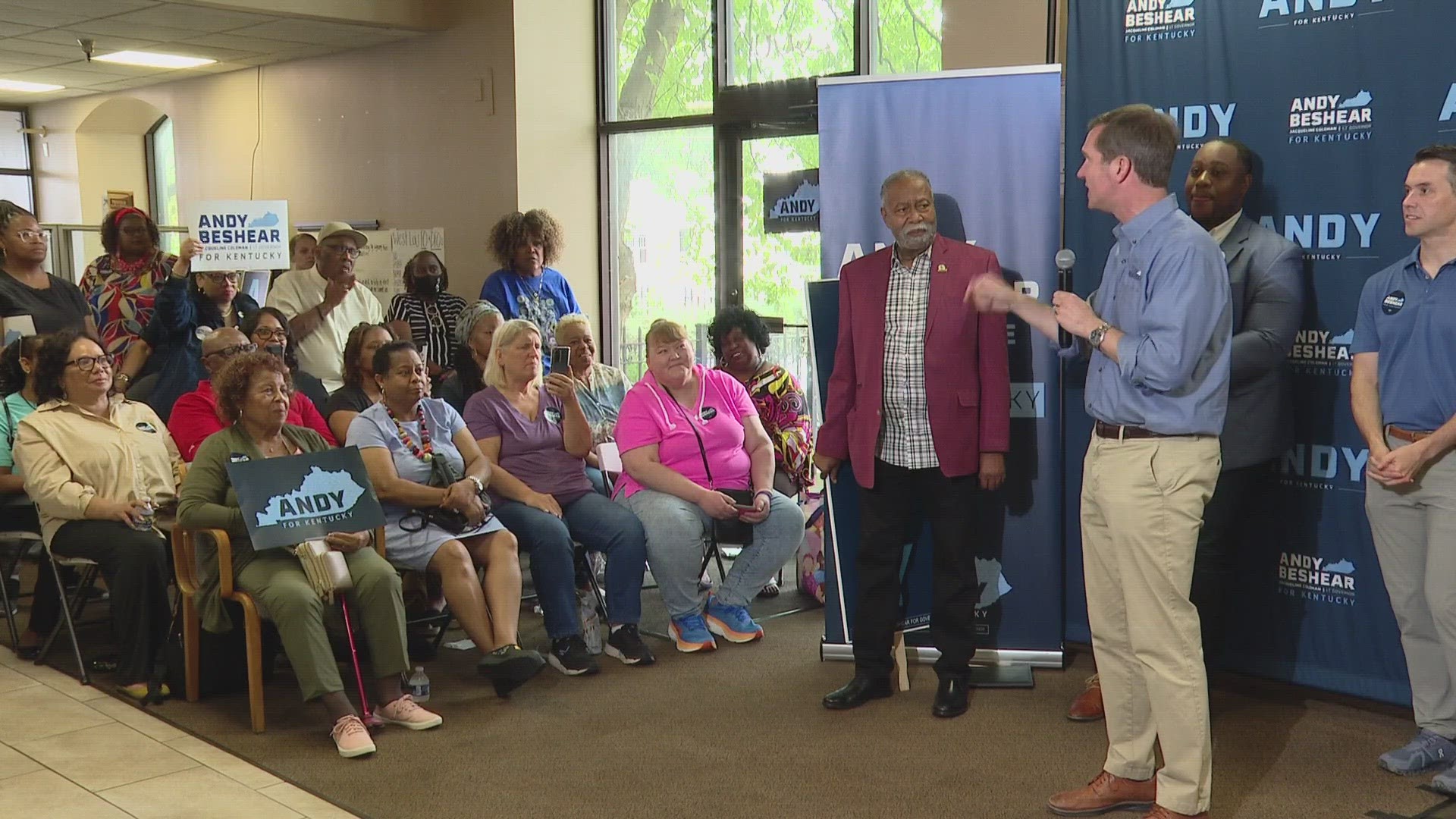 The governor held the open house, hearing from his constituents as he seeks re-election in November.