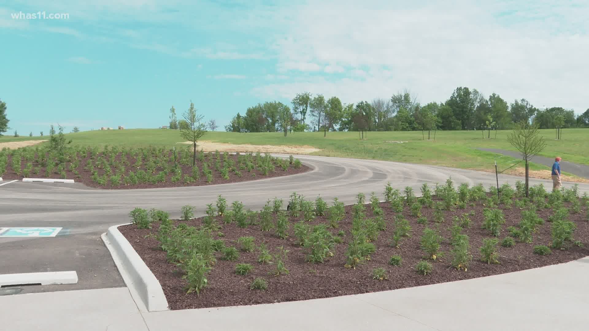 The new park is located off New Chapel Road and includes a lake, shelter house, playground and walking trails.