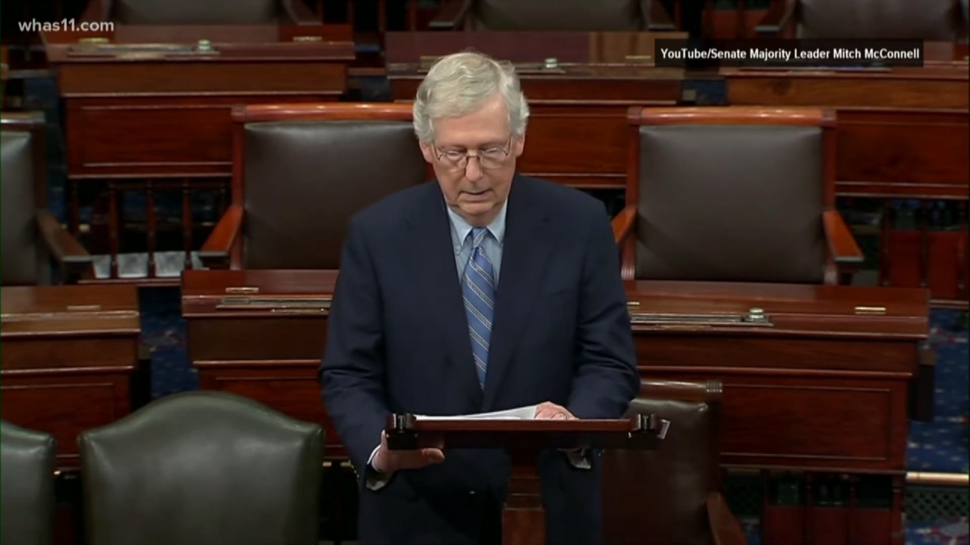 Senator Mitch McConnell firing back tonight at M-S-N-B-C host Joe Scarborough. Scarborough repeatedly called the majority leader "Moscow Mitch" after he blocked legislation on election security, saying he's turned a blind eye to Russian meddling.