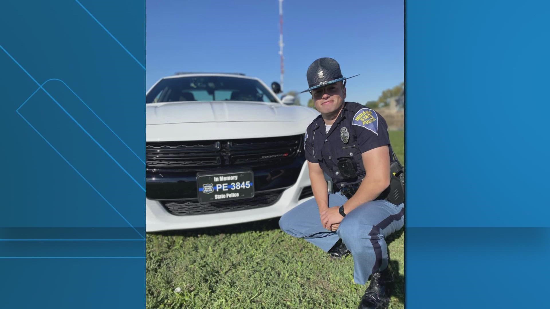 Payton Utterback, an Indiana State Police Trooper, recently graduated of ISP Academy the 82nd class - something he dreamed of when he was in first grade.