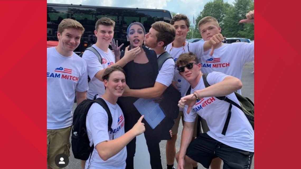 AOC calls out McConnell after viral photo shows young men ...