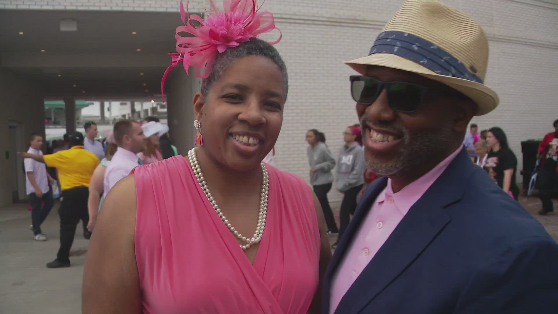 A Georgia couple flew up to Louisville for the historic running of the Kentucky Derby.