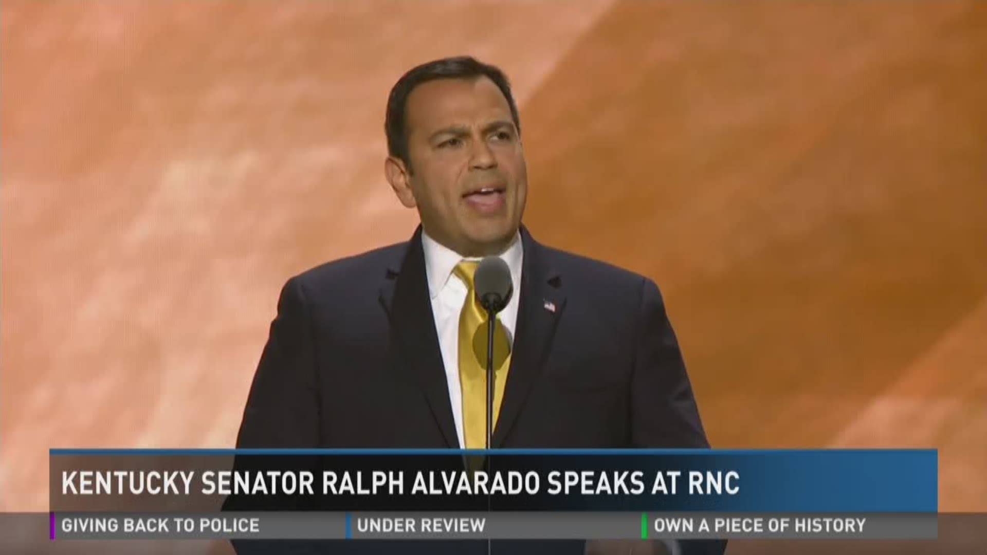 Kentucky Senator Ralph Alvarado speaks at RNC