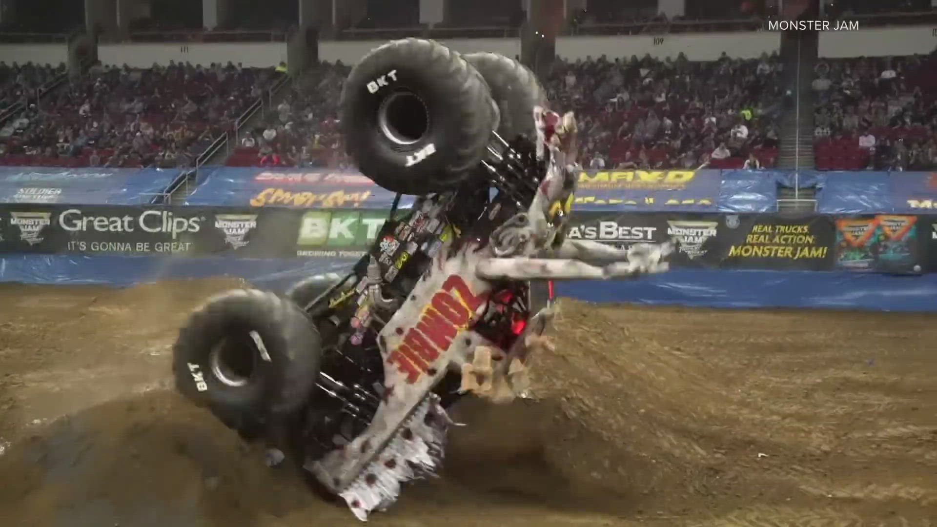 WHAS11's Taylor Woods gets up close and personal with 12,000 pound monster trucks.