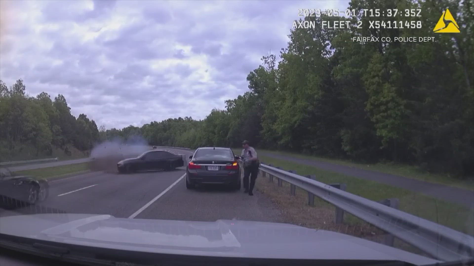 Virginia officer narrowly escapes out-of-control car