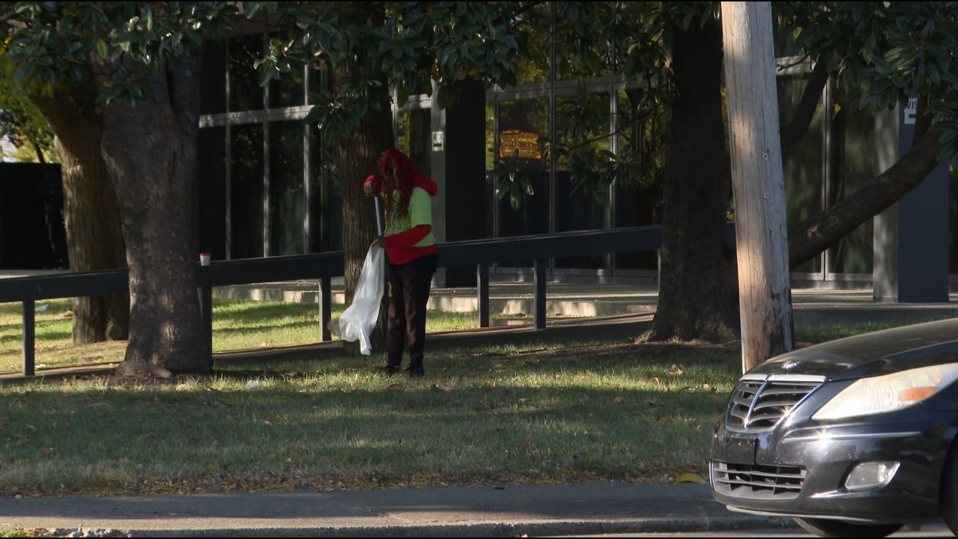 Council President David James and council member JeCorey Arthyr organized cleanup events in Park Hill and California neighborhoods on Saturday.