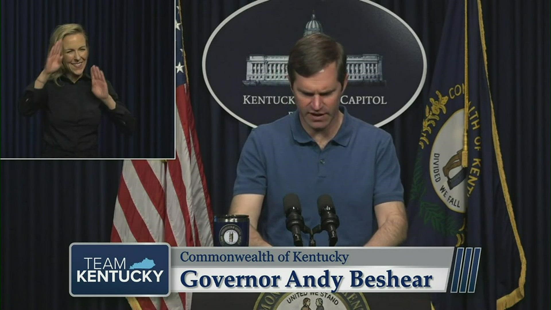 Gov. Andy Beshear has confirmed 917 total cases of COVID-19 cases and three more deaths in his latest media briefing.