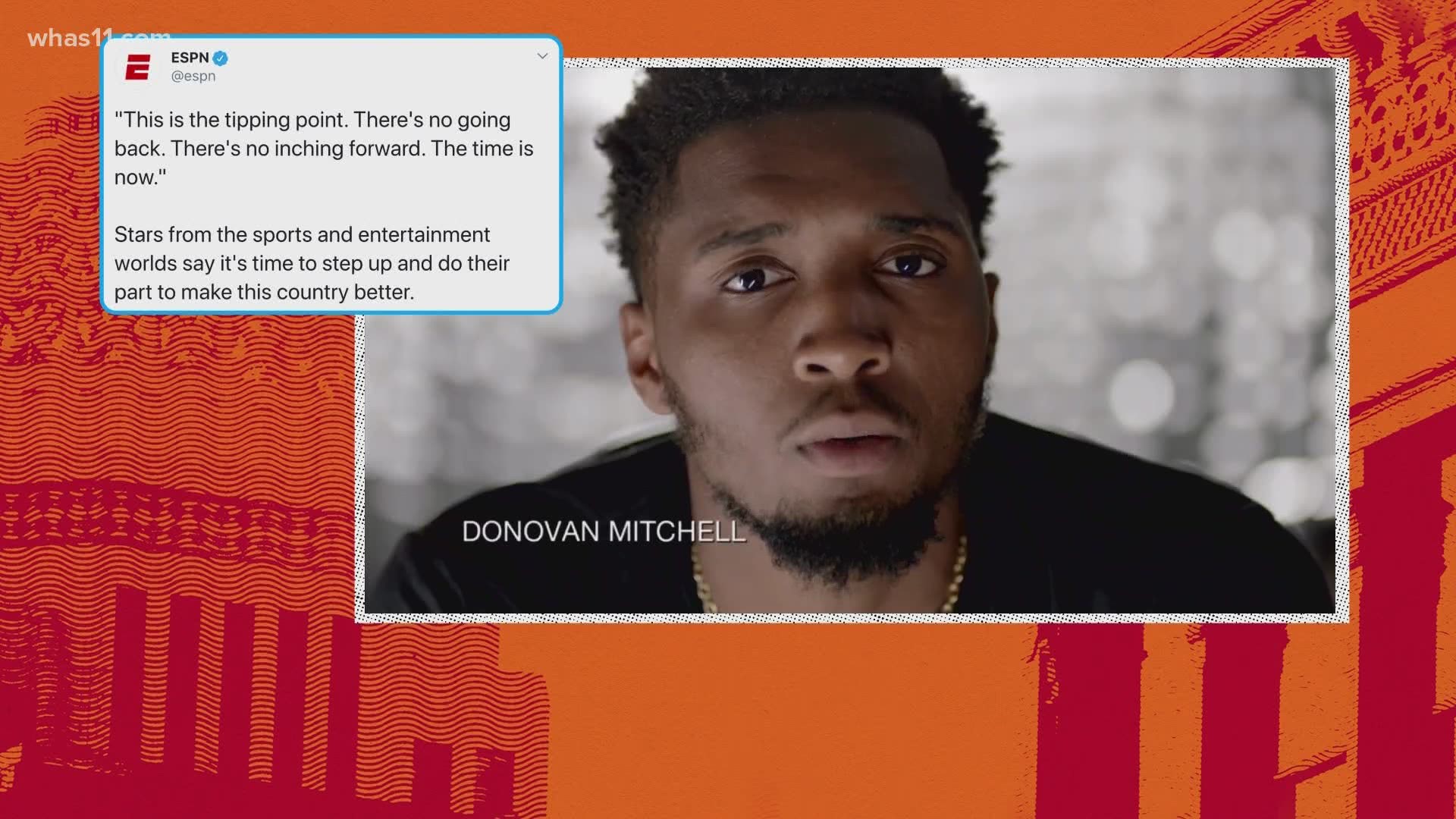 Former Cardinal Donovan Mitchell joined a video calling for action after Black Americans, including Breonna Taylor, have been killed.