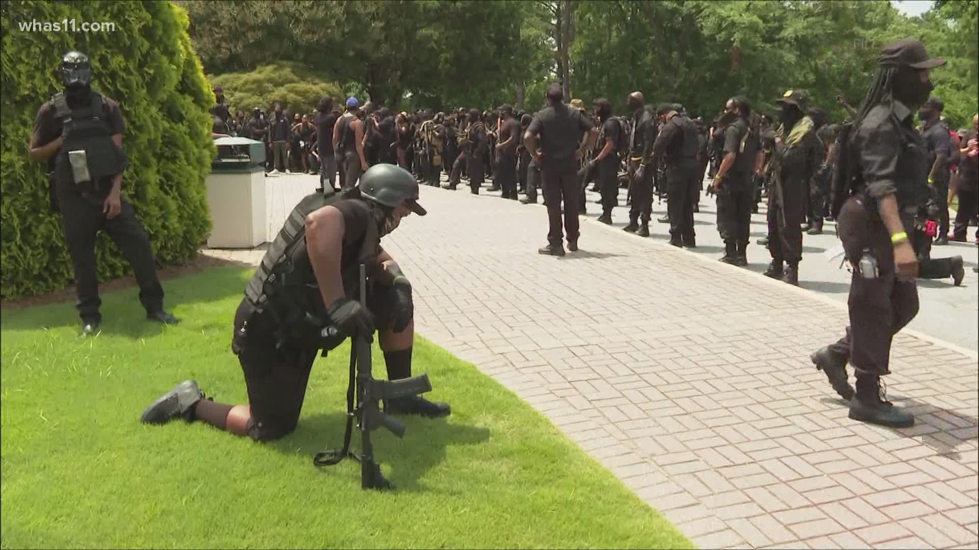 Police say they do not expect any violence this weekend as multiple groups say they plan to come to Louisville, including an armed Black militia group.